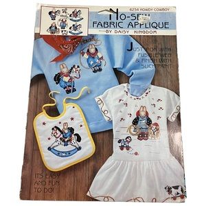 NEW Daisy Kingdom Howdy Cowboy No-Sew Fabric Applique #6254